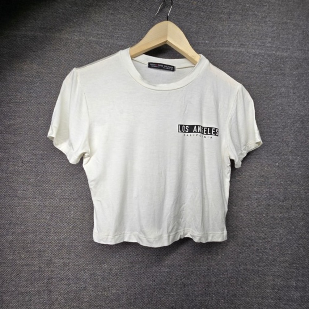 Rock Rose Couture Los‎ Angeles California Graphic Tee White Medium